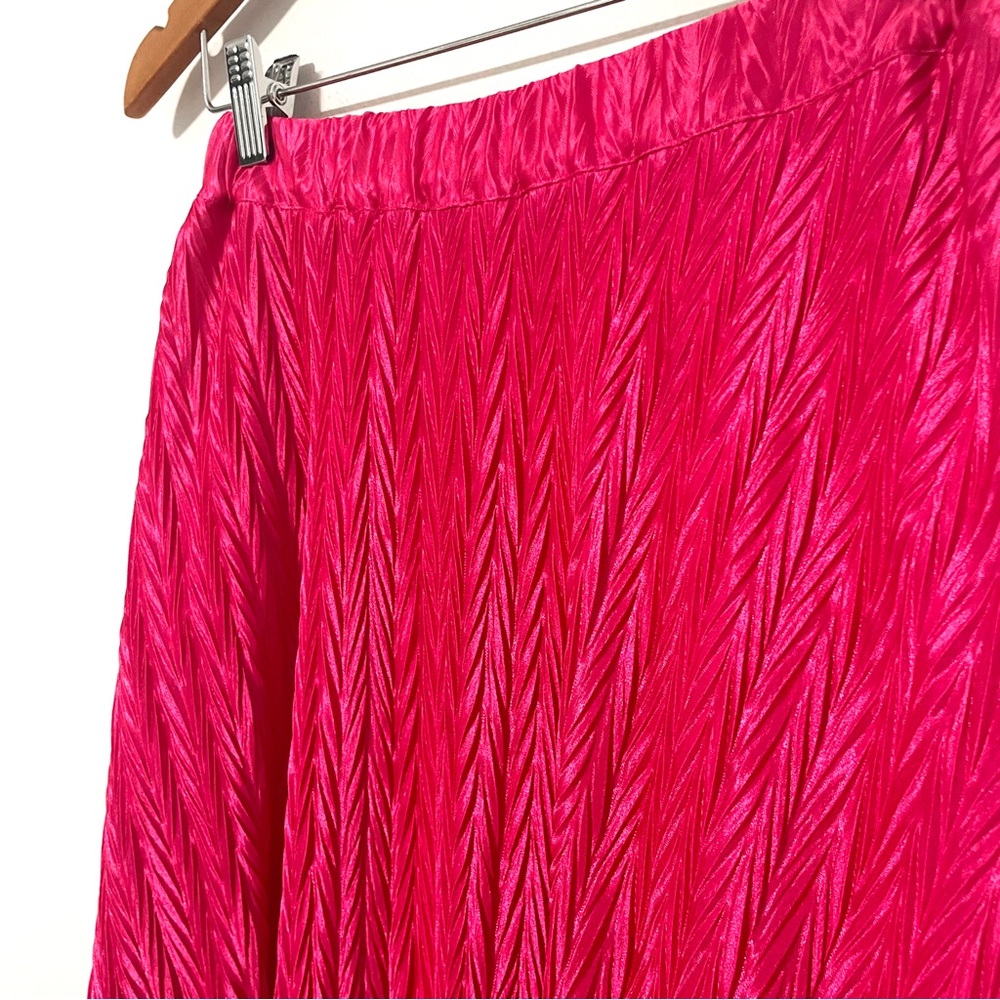 Anthropologie x Maeve • pleated shine women's midi skirt sz S - Picture 7 of 9